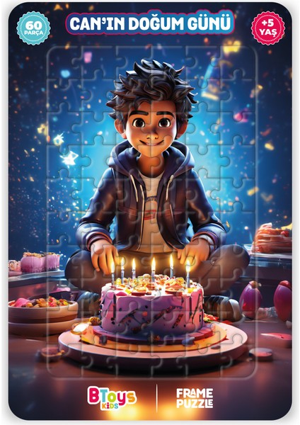 Can`ın Doğum Günü - Frame Puzzle - 60 Parça