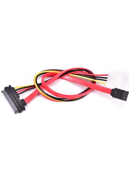1 Adet 15 + 7 Pin Güç Verileri 4 Pin Ide Güç Sata Veri Sert Kablo Adaptör Kablosu Yüksek Hızlı Pc Profesyonel Kablo (Yurt Dışından)