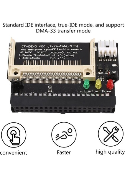 Compact Flash Cf 3.5 Dişi 40 Pin Ide Önyüklenebilir Adaptör Dönüştürücü Kartı Pc Sabit Disk Için Standart Ide True-Ide Modu (Yurt Dışından)