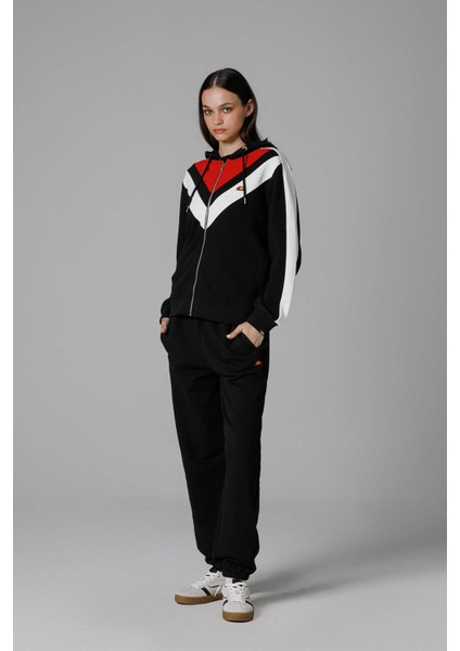 Fermuarlı Kapüşonlu Kadın Sweat EF172-BK