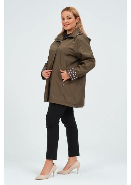 Seyhan Büyük Beden Kadın Mevsimlik Astarlı Kısa Polyester Trençkot modelleri