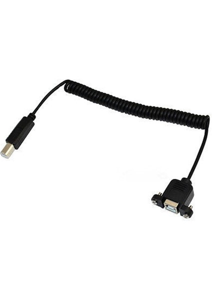 USB Tip B Erkek - Dişi Kablo USB 2.0 B Dişi Panel Montajlı - B Erkek Uzatma Sarmal Spiral Kablo 1 M/100 cm (Yurt Dışından) modelleri