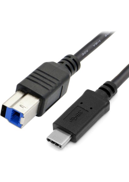 USB 3.1 Tip C 3.0 B Bm Kablo Arası Veri Iletim Konektörü Telefon Macbook Dizüstü Yazıcı Sabit Disk Tarayıcı 1 M (Yurt Dışından)