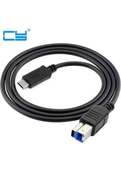 USB 3.1 Tip C 3.0 B Bm Kablo Arası Veri Iletim Konektörü Telefon Macbook Dizüstü Yazıcı Sabit Disk Tarayıcı 1 M (Yurt Dışından)