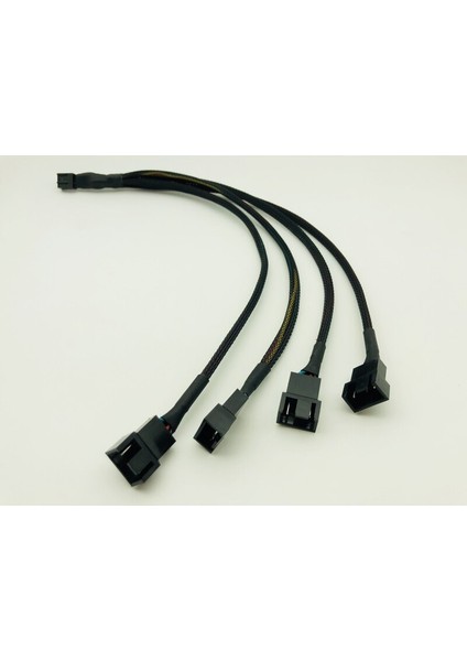 Bir 4pin Dişi Konnektör Dört 4pin Erkek Konnektöre Bölünür 30CM Siyah Örgülü Kablo Ayırıcı Pwm 3/4 Pin Bilgisayar Fanı (Yurt Dışından) fiyatları