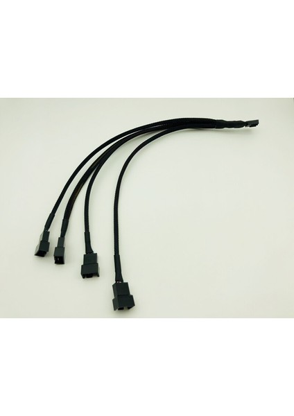 Bir 4pin Dişi Konnektör Dört 4pin Erkek Konnektöre Bölünür 30CM Siyah Örgülü Kablo Ayırıcı Pwm 3/4 Pin Bilgisayar Fanı (Yurt Dışından) modelleri
