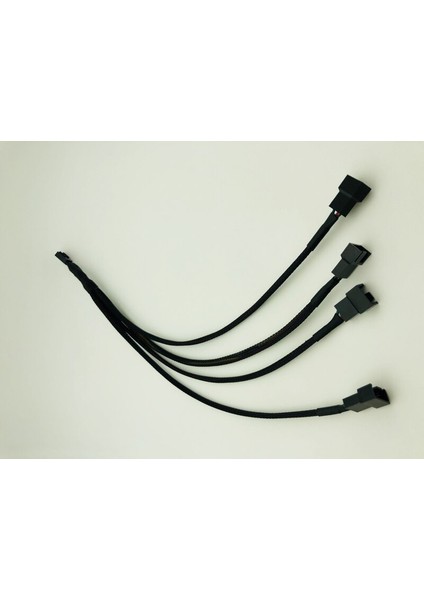 Bir 4pin Dişi Konnektör Dört 4pin Erkek Konnektöre Bölünür 30CM Siyah Örgülü Kablo Ayırıcı Pwm 3/4 Pin Bilgisayar Fanı (Yurt Dışından) fırsatları