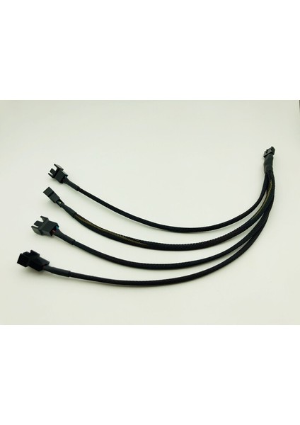 Bir 4pin Dişi Konnektör Dört 4pin Erkek Konnektöre Bölünür 30CM Siyah Örgülü Kablo Ayırıcı Pwm 3/4 Pin Bilgisayar Fanı (Yurt Dışından) indirimleri