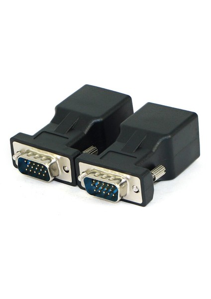 2 Adet VGA RJ45 Adaptörü VGA Genişletici Erkek Dişi Lan RJ45 Cat5 Cat6 20M Ağ Kablosu Adaptörü Pc Laptop Için Dvr Medya Merkezi (Yurt Dışından) fırsatları