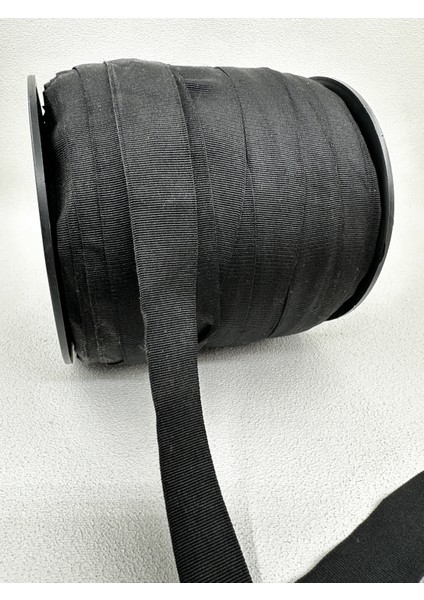 2 cm Balıksırtı Şerit-5 Metre-Siyah