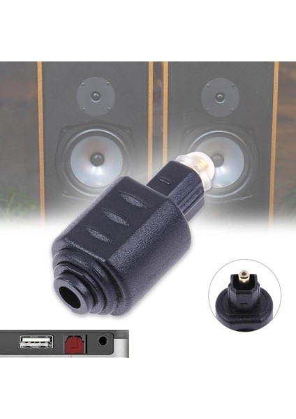 Fiber Optik Adaptör Optik Toslink Erkek Mini 3.5mm Toslink Dişi Ses Adaptörü Konnektörü Dönüştürücü Dts Stereo Ses (Yurt Dışından)