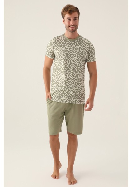 2980 Mixed Erkek Bermuda Pijama Takım