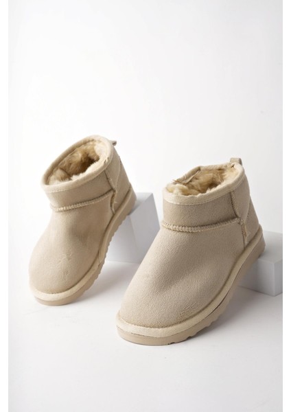 Snow Garantili Çocuk Kalın Taban Içi Tüylü Günlük Mini Yarım Bot