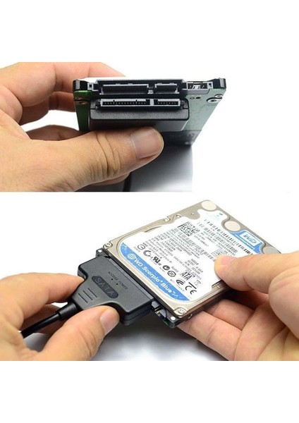 USB 2.0 - Sata 22 Pin 7+15 Pin Adaptör Kablosu, 2.5 Için (Yurt Dışından) modelleri