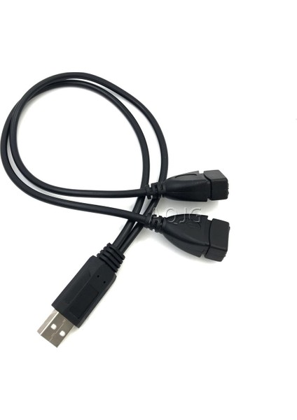 1 Adet USB 2.0 A 1 Erkek 2 Çift USB Dişi Veri Merkezi Güç Adaptörü Y Ayırıcı USB Şarj Güç Kablosu Kablosu Uzatma Kablosu 39CM (Yurt Dışından)