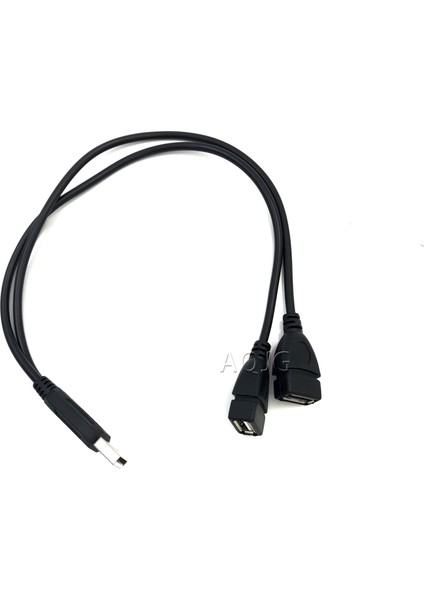 1 Adet USB 2.0 A 1 Erkek 2 Çift USB Dişi Veri Merkezi Güç Adaptörü Y Ayırıcı USB Şarj Güç Kablosu Kablosu Uzatma Kablosu 39CM (Yurt Dışından)