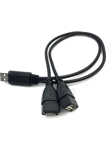 1 Adet USB 2.0 A 1 Erkek 2 Çift USB Dişi Veri Merkezi Güç Adaptörü Y Ayırıcı USB Şarj Güç Kablosu Kablosu Uzatma Kablosu 39CM (Yurt Dışından)