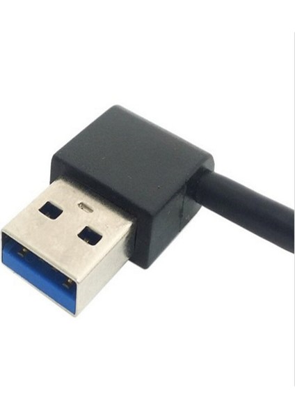 Usb3.0 USB 3.0 Tip A Erkek 90 Derece Sol Açılı - Sağ Açılı Uzatma Kablosu Düz Bağlantı 50CM 0.5m (Yurt Dışından) fırsatları