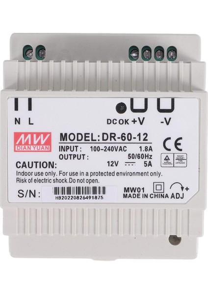 Din Raylı Güç Kaynağı 60W 12V Ac Dc Dönüştürücü Güç Kaynağı 12V 60W (Yurt Dışından)