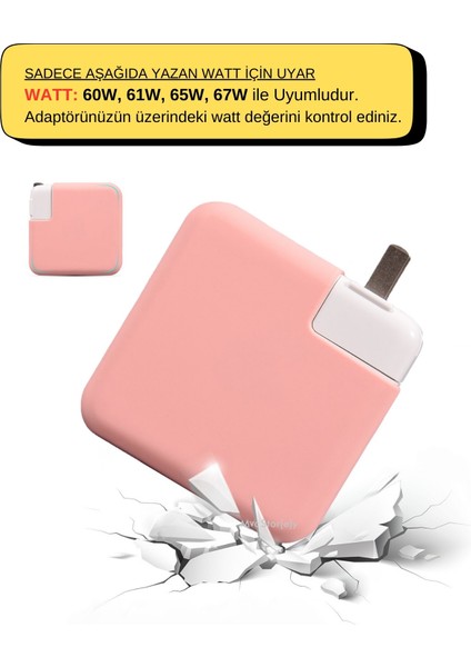 Şarj Aleti Silikon Kılıfı Macbook Pro Air Magsafe 1-2 60W Type-C 61W-65W-67W Uyumlu