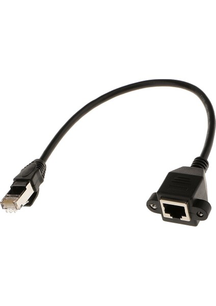 30 cm Uzunluğunda RJ45 Erkek - Dişi M/f Lan Ethernet Adaptörü Ağ Kablosu Siyah (Yurt Dışından) fırsatları