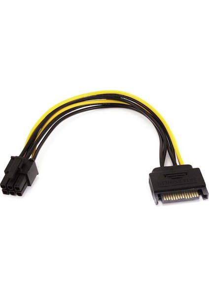 Sata Güç Kablosu 15 Pin 6 Pin Pcı Express Pcı-E Sata Grafik Dönüştürücü Adaptör Ekran Kartı Güç Kablosu ND998 (Yurt Dışından)