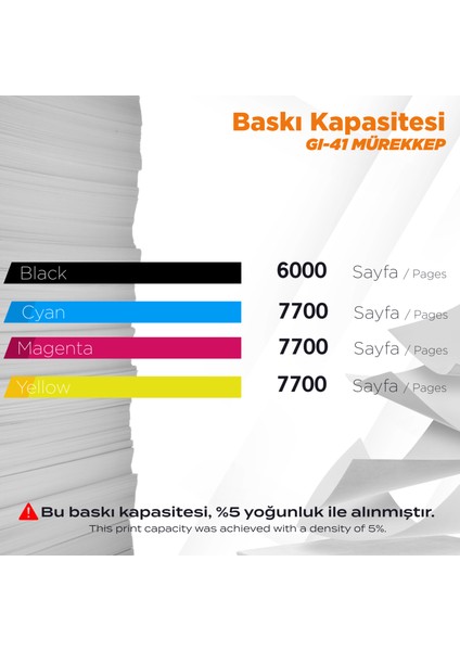 Canon Uyumlu Tonermax Pixma G3420 Muadil Mürekkep Takımı / Gı-41 Set modelleri