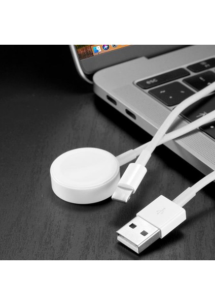 iphone Iwatch 1 2 3 4 Fengshi Için Kablo Şarj Cihazı 2'si 1 Arada USB Qı Kablosuz Şarj Istasyonu (Yurt Dışından)