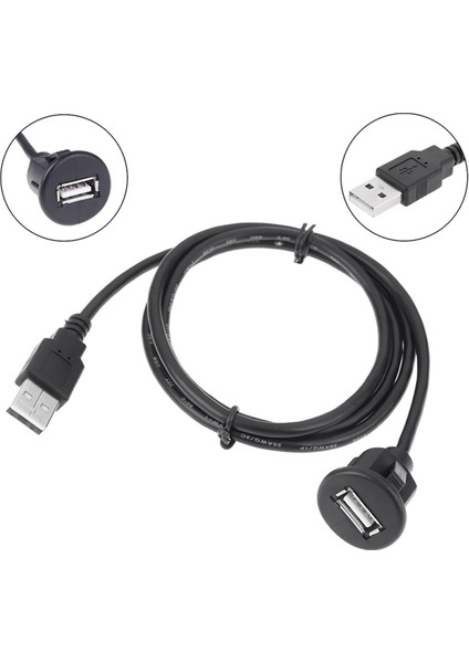 Adet 1 M Araba Dash Kurulu Montaj USB 2.0 Erkek - Dişi Soket Uzatma Paneli Kablosu (Yurt Dışından)