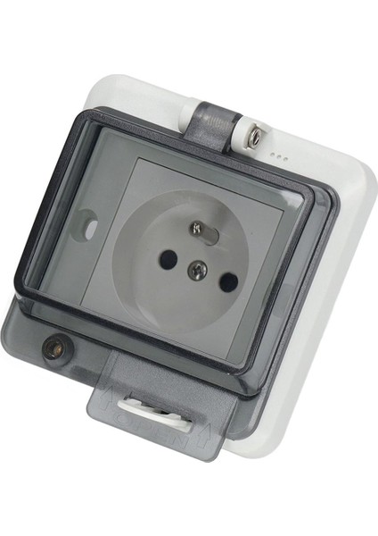 Gizli Su Geçirmez Soket, Sıçramaya Dayanıklı Asma Kilitlenebilir Koruyucu Darbeye Dayanıklı Dış Mekan Su Geçirmez Soket Kutusu 250V 16A Ev Için (Yurt Dışından)
