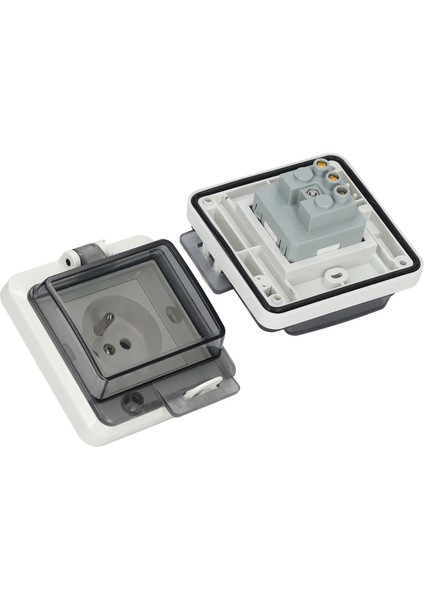 Gizli Su Geçirmez Soket, Sıçramaya Dayanıklı Asma Kilitlenebilir Koruyucu Darbeye Dayanıklı Dış Mekan Su Geçirmez Soket Kutusu 250V 16A Ev Için (Yurt Dışından) fırsatları