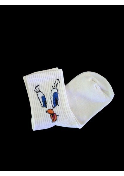 3'lü Tweety Desenli Kolej Çorap (Organic Kotton) fiyatları