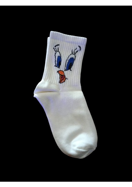 3'lü Tweety Desenli Kolej Çorap (Organic Kotton) modelleri