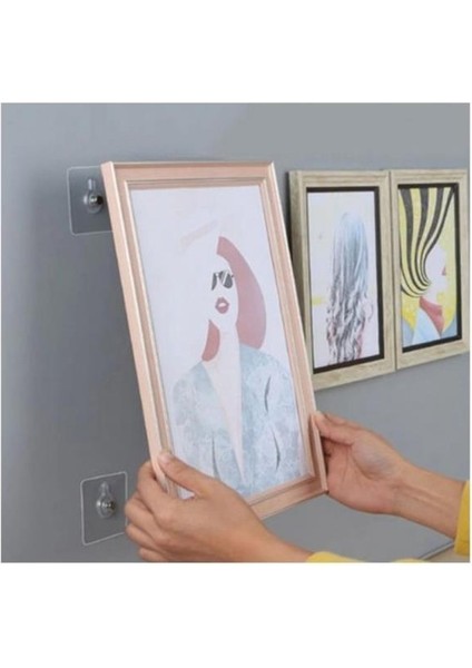 Vidalı Yapışkanlı Şeffaf Askı 4 Adet fiyatları