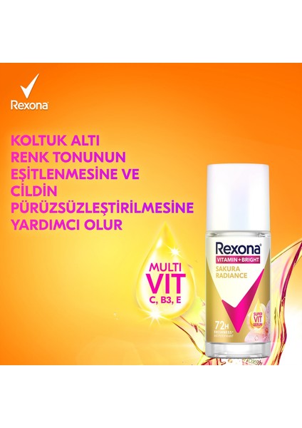 Vitamin + Bright Kadın Roll On Deodorant Sakura Radiance 45 ml