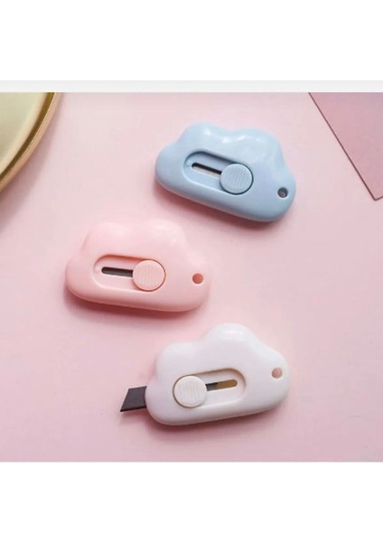 Taşınabilir Sevimli Bulut Şeklinde Falçata - Maket Bıçağı 3 Renk 1 Adet Gönderilecek fiyatları