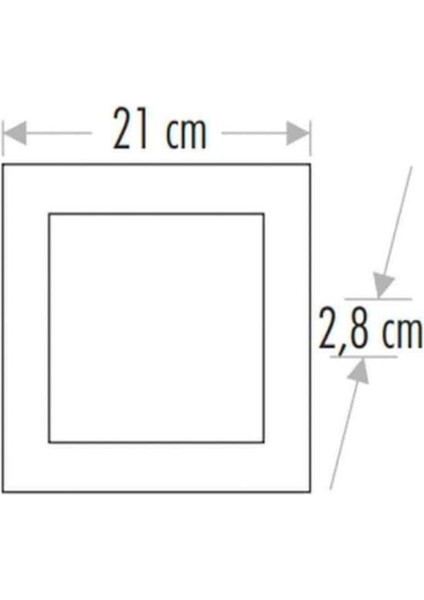 18W Cata Sıvaüstü LED Armatür Siyah Kasa Günışığı