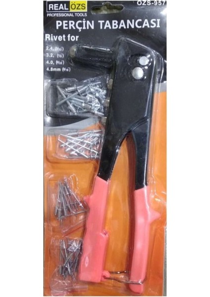 Profesyonel 240 mm Perçin Tabancası 40 Adet Perçinli