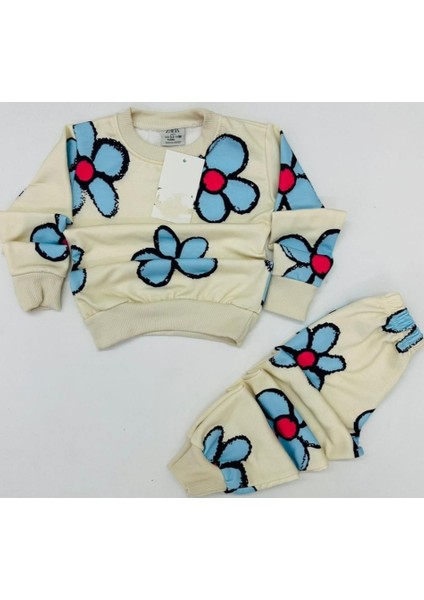 Kız Çocuk Çiçekli Ikili Takım