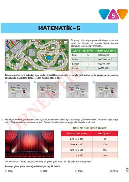 Lgs Matematik 10'lu Branş Denemeleri | Video Çözümlü | Meb Müfredatına Uygun