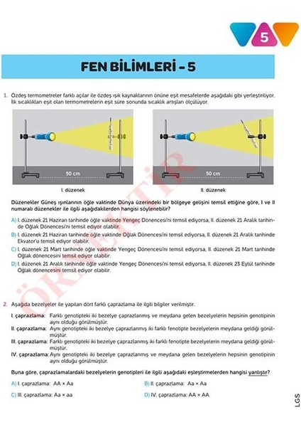 Lgs Fen Bilimleri 10'lu Branş Denemeleri | Video Çözümlü | Meb Müfredatına Uygun