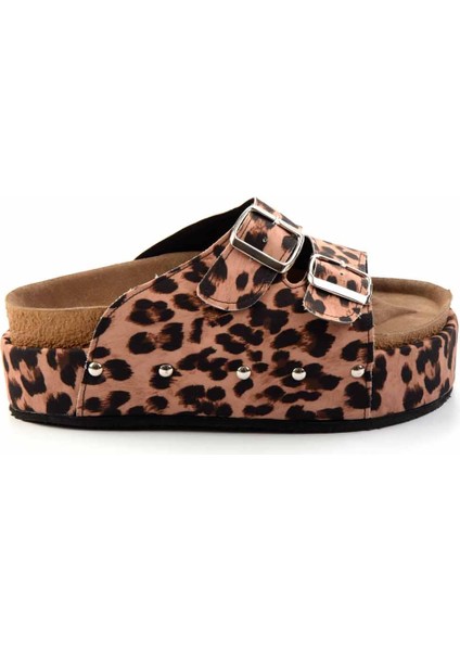 Leopar Kumaş Kadın Terlik K04192172004