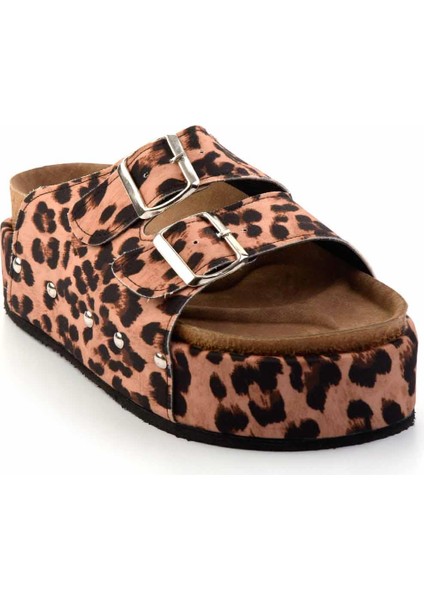 Leopar Kumaş Kadın Terlik K04192172004