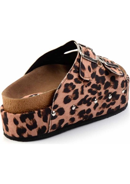 Leopar Kumaş Kadın Terlik K04192172004