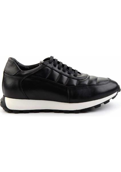 Siyah Deri Erkek Sneaker E01757709303