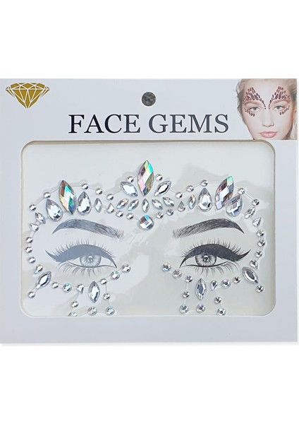 Hologram Kendinden Yapışkanlı Festival Yüz Taşı Sticker Face Gems fiyatları