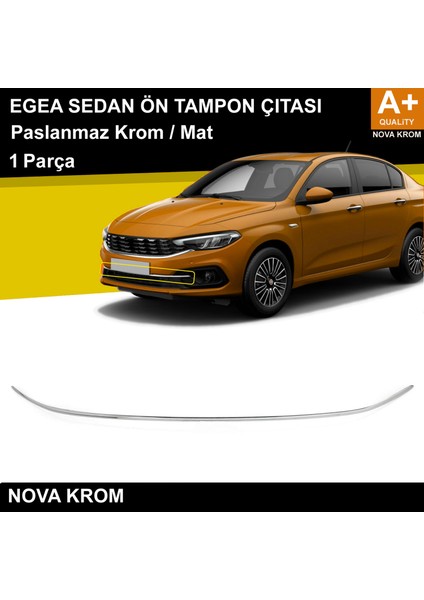 Fiat Egea Sd Krom Ön Tampon Çıtası 2020 Üzeri (Mat Krom)