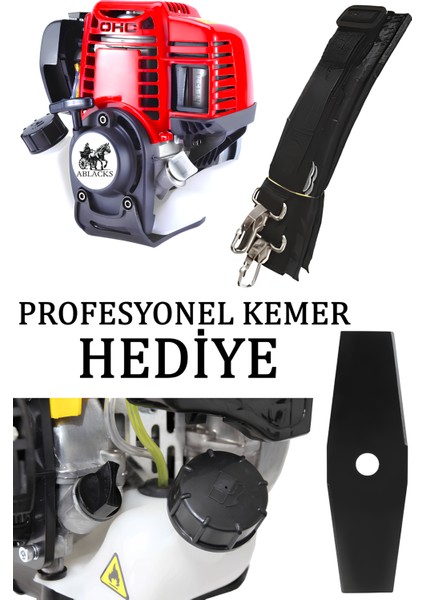 4 Zamanlı Profesyonel Yan Tırpan + 7’li Bahçivan Seti