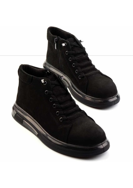 Siyah Nubuk Erkek Bot & Bootie E02556015201