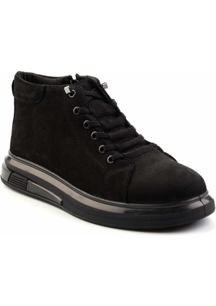 Siyah Nubuk Erkek Bot & Bootie E02556015201 modelleri